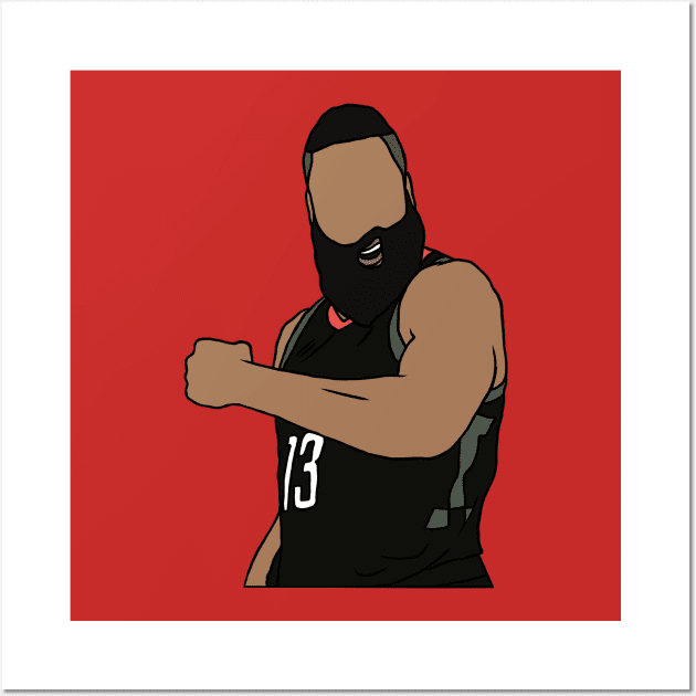 James Harden Flex Wall Art by rattraptees